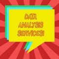 Conceptual hand writing showing Data Analysis Services. Business photo showcasing an analytical data engine used in Royalty Free Stock Photo