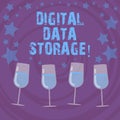 Conceptual hand writing showing Digital Data Storage. Business photo text format for storing and backing up computer Royalty Free Stock Photo
