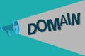 Conceptual hand writing showing Domain. Business photo text distinct subset of Internet with addresses sharing common