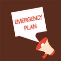 Conceptual hand writing showing Emergency Plan. Business photo text Procedures for response to major emergencies Be prepared Royalty Free Stock Photo