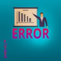 Conceptual hand writing showing Error. Business photo showcasing failure or in deviation from the intended performance Royalty Free Stock Photo