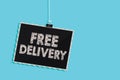 Conceptual hand writing showing Free Delivery. Business photo showcasing Shipping Package Cargo Courier Distribution