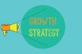 Conceptual hand writing showing Growth Strategy. Business photo showcasing Strategy aimed at winning larger market share in shortt Royalty Free Stock Photo