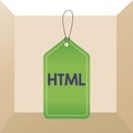 Conceptual hand writing showing Html. Business photo showcasing the lingua franca for publishing hypertext on the World Wide Web