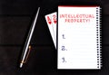 Conceptual Hand Writing Showing Intellectual Property. Business Photo Showcasing Protect From Unauthorized Use Patented