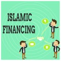 Conceptual hand writing showing Islamic Financing. Business photo text Banking activity and investment that complies