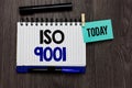 Conceptual hand writing showing Iso 9001. Business photo text designed help organizations to ensure meet the needs of