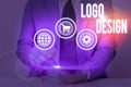 Conceptual hand writing showing Logo Design. Business photo text a graphic representation or symbol of company name or