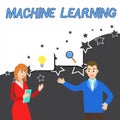 Conceptual hand writing showing Machine Learning. Business photo showcasing give computers the ability to be taught with