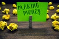 Conceptual hand writing showing Making Money. Business photo text Giving the opportunity to make a profit Earn financial support C Royalty Free Stock Photo