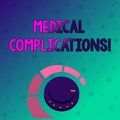 Conceptual hand writing showing Medical Complications. Business photo text unfavorable evolution or consequence of a