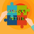 Conceptual hand writing showing Object Oriented Programming. Business photo text Language model objects rather than Royalty Free Stock Photo