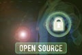 Conceptual hand writing showing Open Source. Business photo text denoting software which original source code is made free Royalty Free Stock Photo