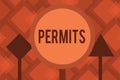 Conceptual hand writing showing Permits. Business photo text Officially allow someone to do something Permission Legal