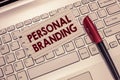 Conceptual hand writing showing Personal Branding. Business photo showcasing Marketing themselves and their careers as brands Royalty Free Stock Photo