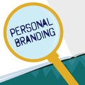 Conceptual hand writing showing Personal Branding. Business photo showcasing Marketing themselves and their careers as Royalty Free Stock Photo