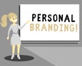 Conceptual hand writing showing Personal Branding. Business photo text Practice of People Marketing themselves Image as Royalty Free Stock Photo