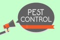 Conceptual hand writing showing Pest Control. Business photo showcasing Killing destructive insects that attacks crops and livesto Royalty Free Stock Photo