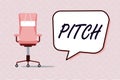 Conceptual hand writing showing Pitch. Business photo text quality sound governed by rate vibrations producing high or Royalty Free Stock Photo