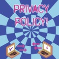 Conceptual hand writing showing Privacy Policy. Business photo text statement or a legal document that discloses clients