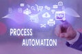 Conceptual hand writing showing Process Automation. Business photo text Transformation Streamlined Robotic To avoid Redundancy