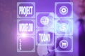 Conceptual hand writing showing Project Workflow. Business photo text series of steps that need to be taken to complete