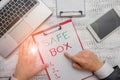 Conceptual hand writing showing Safe Box. Business photo showcasing A small structure where you can keep important or