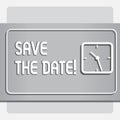 Conceptual hand writing showing Save The Date. Business photo text Remember not to schedule anything else that time Royalty Free Stock Photo