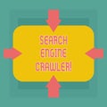 Conceptual hand writing showing Search Engine Crawler. Business photo text program or automated script that browses the Royalty Free Stock Photo