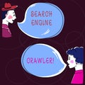 Conceptual hand writing showing Search Engine Crawler. Business photo text program or automated script that browses the Royalty Free Stock Photo