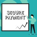 Conceptual hand writing showing Secure Payment. Business photo text Security of Payment refers to ensure of paid even in Royalty Free Stock Photo