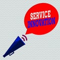 Conceptual hand writing showing Service Innovation. Business photo showcasing changing the way you serve customers for