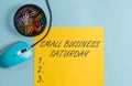 Conceptual hand writing showing Small Business Saturday. Business photo text American shopping holiday held during the Royalty Free Stock Photo