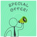 Conceptual hand writing showing Special Offer. Business photo text product or service that is offered free or at a very