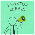 Conceptual hand writing showing Startup Ideas. Business photo text Concept that can be used for financial gain of