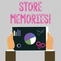 Conceptual hand writing showing Store Memories. Business photo showcasing the ability of the mind to store and recall Royalty Free Stock Photo