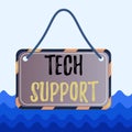 Conceptual hand writing showing Tech Support. Business photo showcasing Assisting individuals who are having technical Royalty Free Stock Photo