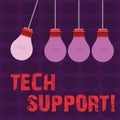 Conceptual hand writing showing Tech Support. Business photo text service by hardware or software which help and advice Royalty Free Stock Photo