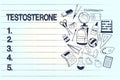Conceptual hand writing showing Testosterone. Business photo text Hormone development of male secondary sexual characteristics