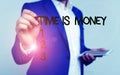 Conceptual hand writing showing Time Is Money. Business photo showcasing time is a valuable resource Do things as Royalty Free Stock Photo