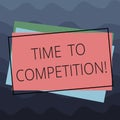 Conceptual hand writing showing Time To Competition. Business photo text resource and firm that make better use of