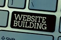 Conceptual hand writing showing Website Building. Business photo text tools that typically allow the construction of