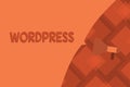 Conceptual hand writing showing Wordpress. Business photo text free source publishing software that can installed web Royalty Free Stock Photo
