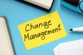 Conceptual hand written text showing Change Management