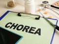 Conceptual hand written text showing Chorea