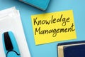 Conceptual hand written text showing Knowledge Management