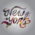 Conceptual handwritten phrase New York City on a