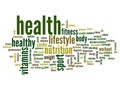 Conceptual health word cloud