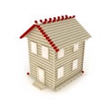 Conceptual House from Matches Royalty Free Stock Photo