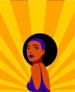 Conceptual illustration of Afro-Colombian woman from el Caribe